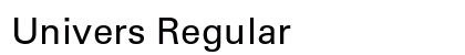 Univers Regular Preview