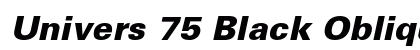 Univers 75 Black Oblique Preview