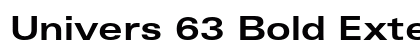 Univers 63 Bold Extended Preview