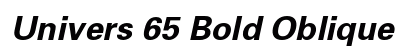 Univers 65 Bold Oblique Preview