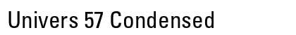 Univers 57 Condensed Preview