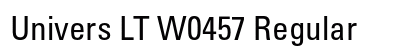 Univers LT W0457 Regular preview