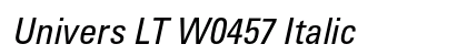 Univers LT W0457 Italic Preview