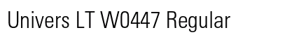 Univers LT W0447 Regular preview