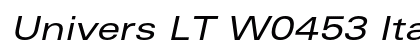 Univers LT W0453 Italic Preview