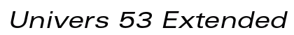 Univers 53 Extended Oblique Preview