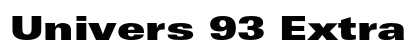 Univers 93 Extra Black Extended Preview
