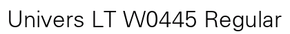 Univers LT W0445 Regular preview