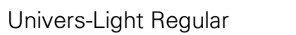 Univers-Light Regular preview