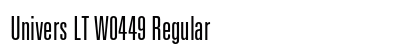 Univers LT W0449 Regular preview