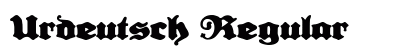 Urdeutsch Regular preview
