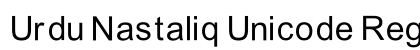 Urdu Nastaliq Unicode Regular preview