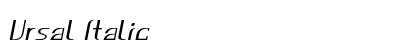 Ursal Italic preview