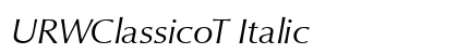 URWClassicoT Italic preview