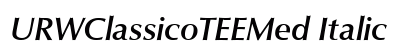 URWClassicoTEEMed Italic preview