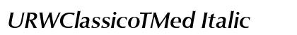 URWClassicoTMed Italic preview