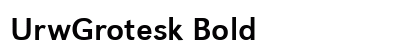 UrwGrotesk Bold preview