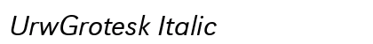 UrwGrotesk Italic preview