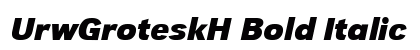UrwGroteskH Bold Italic Preview