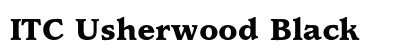 ITC Usherwood Black Preview