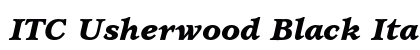 ITC Usherwood Black Italic Preview