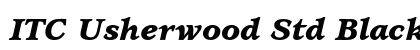 ITC Usherwood Std Black Italic Preview