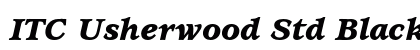 ITC Usherwood Std Black Italic Preview
