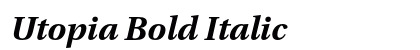 Utopia Bold Italic Preview