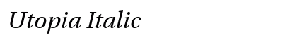Utopia Italic Preview