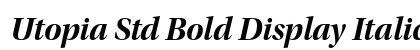 Utopia Std Bold Display Italic Preview
