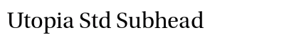 Utopia Std Subhead Preview