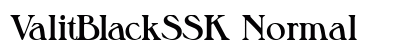 ValitBlackSSK Normal Font