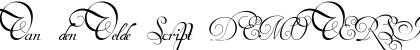 Van den Velde Script DEMO VERSION Regular preview