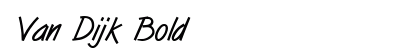 Van Dijk Bold Font