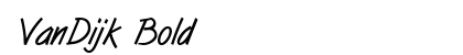 VanDijk Bold Font