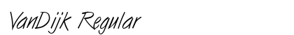 VanDijk Regular Font
