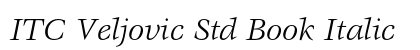 ITC Veljovic Std Book Italic Preview