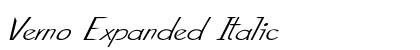 Verno Expanded Italic Preview