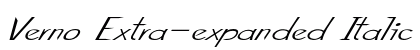 Verno Extra-expanded Italic Preview