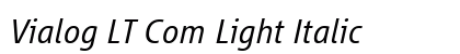 Vialog LT Com Light Italic Preview