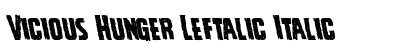 Vicious Hunger Leftalic Italic preview