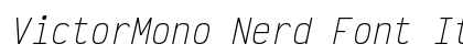 VictorMono Nerd Font Italic preview