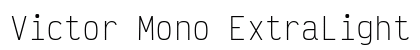 Victor Mono ExtraLight Preview