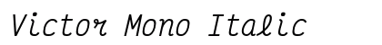 Victor Mono Italic preview