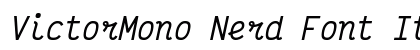 VictorMono Nerd Font Italic preview