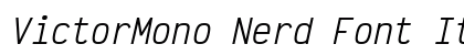 VictorMono Nerd Font Italic preview