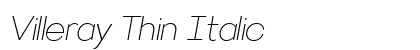 Villeray Thin Italic Preview