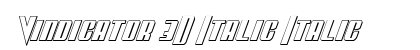 Vindicator 3D Italic Italic preview