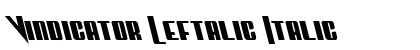 Vindicator Leftalic Italic preview