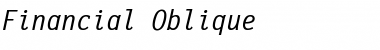 Financial Italic Font